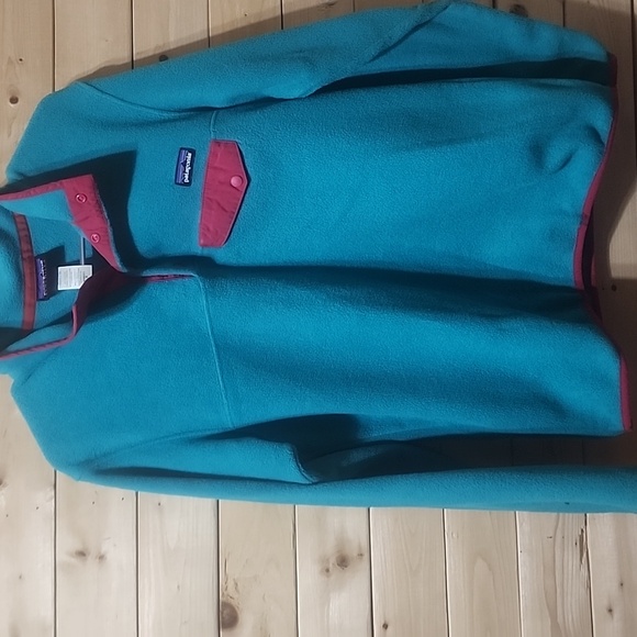 Patagonia Jackets & Blazers - Patagonia Synchilla Snap-T Fleece Pullover Pink/Turquoise Size Medium Womens